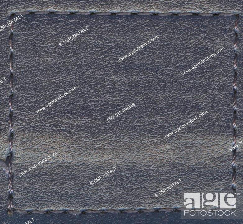 Stock Photo: Natural gray leather texture.