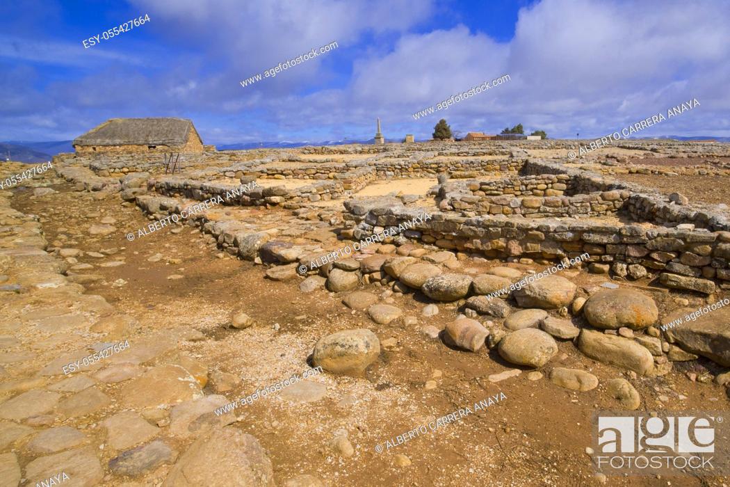 Stock Photo: Numancia Archaeological Site, Numancia Ancient Celtiberian Settlement, Cerro de la Muela, Garray, Soria, Castilla y León, Spain, Europe.