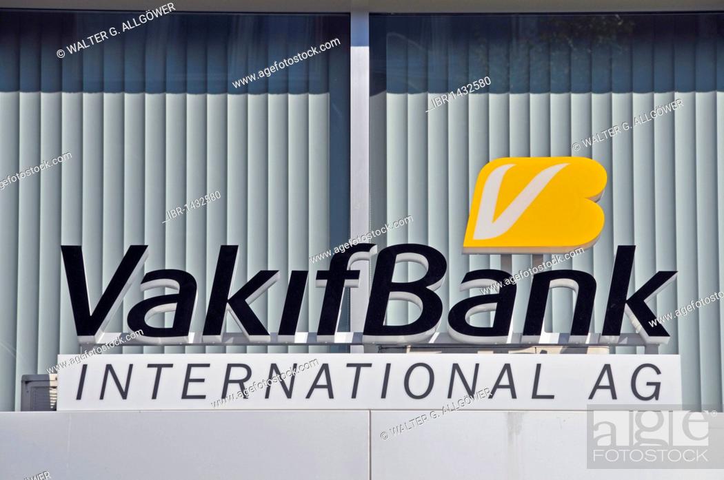 Photo de stock: Branch of the Turkish Vakifbank in Cologne, North Rhine-Westphalia, Germany, Europe.