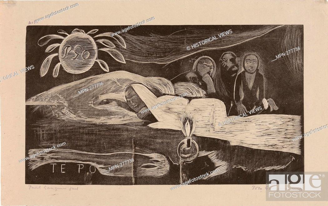 Stock Photo: Author: Paul Gauguin. Te po (The Night), from the Noa Noa Suite - 1893'94, printed and published 1921 - Paul Gauguin (French.