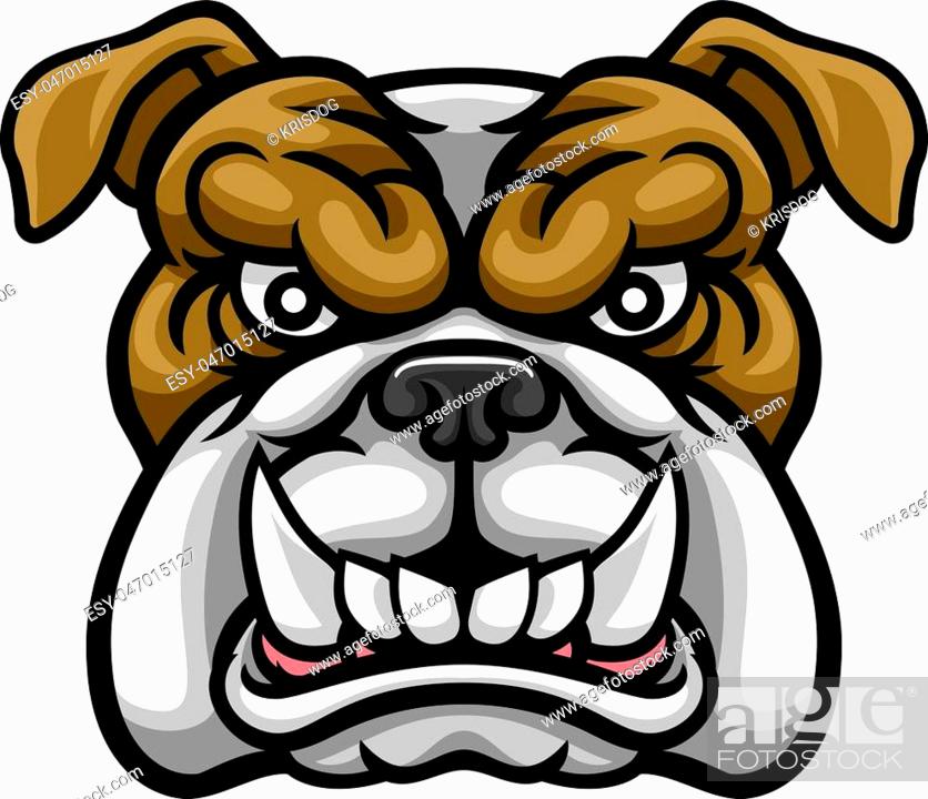 A mean bulldog dog angry animal sports mascot cartoon character, Stock  Vector, Vector And Low Budget Royalty Free Image. Pic. ESY-047015127 |  agefotostock
