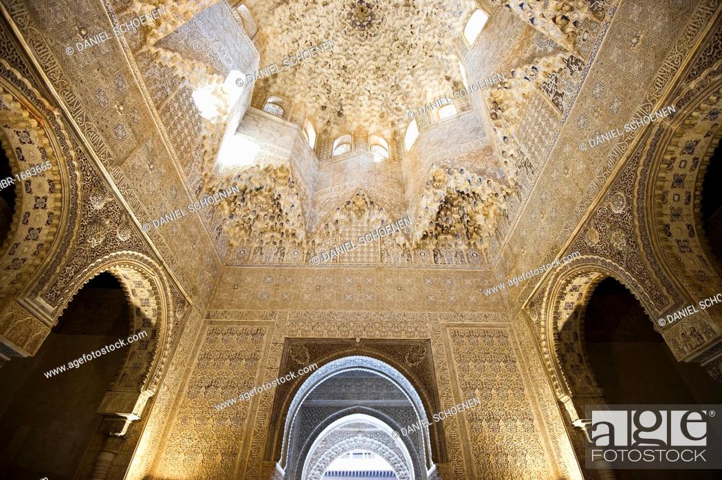 Stock Photo: Sala de los Embajadores, Alhambra, Granada, Andalucia, Spain, Europe.