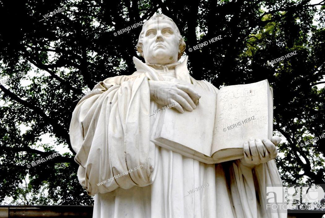 Stock Photo: GERMANY, BERLIN, 28.06.2006 LUTHER Martin, sculpture of German reformer. Dr. Martin Luther (born on 10. of November in 1483, died on 18.