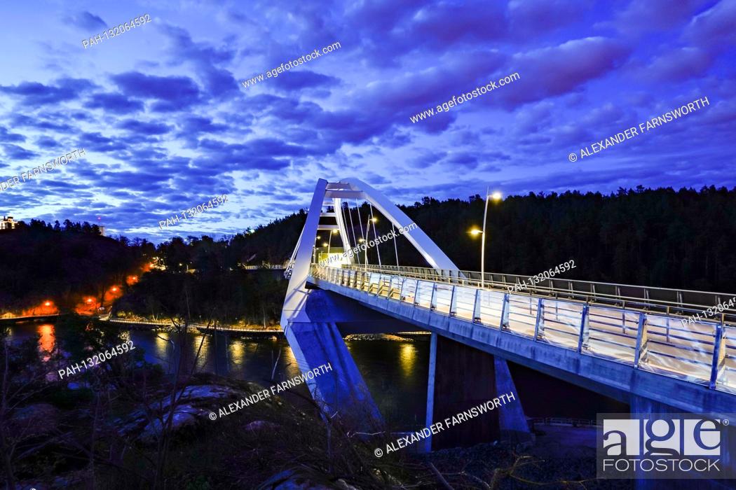 Stock Photo: Stockholm, Sweden The Svindersviksbron bridge in Kvarnholmen. | usage worldwide. - STOCKHOLM/Sweden.