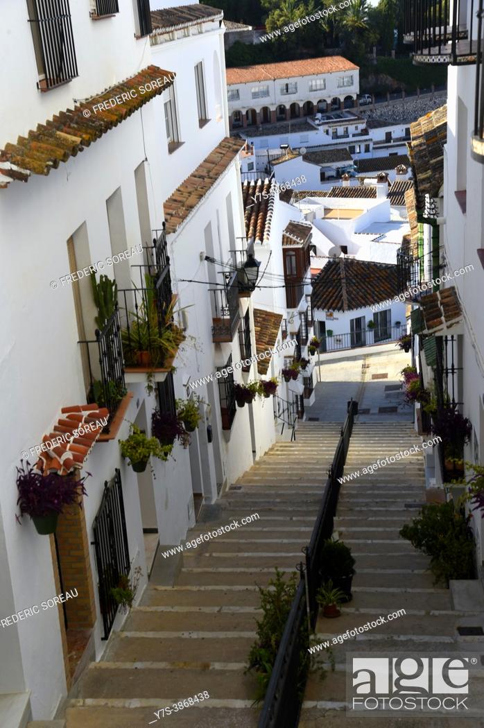 Stock Photo: White village Mijas, Costa del Sol Malaga province, Andalusia, Spain.
