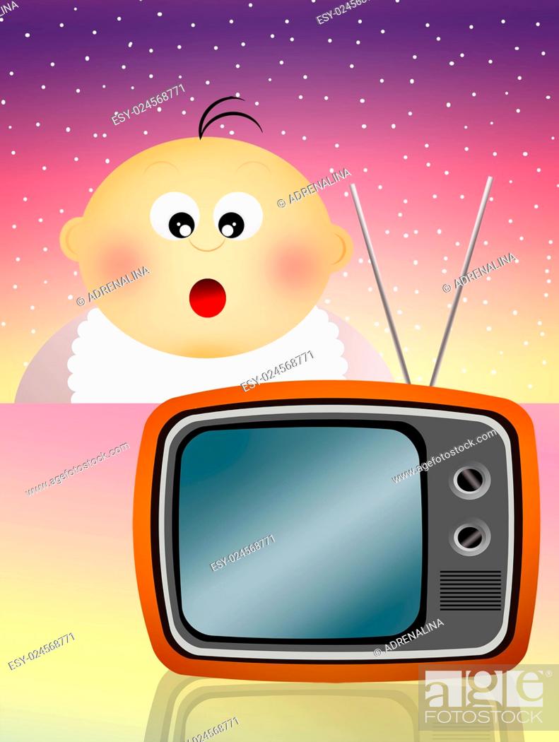 Children watch cartoons, Stock Photo, Picture And Low Budget Royalty Free  Image. Pic. ESY-024568771 | agefotostock