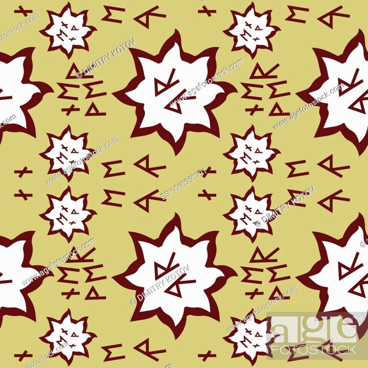 Stock Photo: Background pattern with decorative geometric and abstract elements.