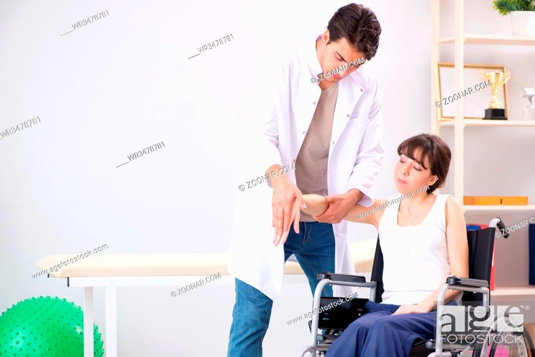 Stock Photo: Patient recovering in hospital after injury trauma.