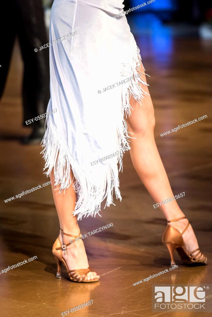 Stock Photo: legs of woman dancing latin dance.