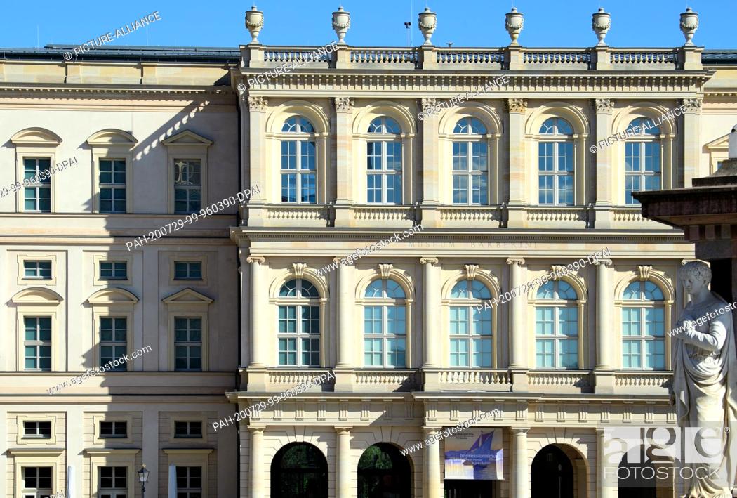 Stock Photo: 23 July 2020, Brandenburg, Potsdam: The Barberini Museum in the city centre on the Old Market Square. On 07.09.2020 the exhibition ""Impressionism - The Hasso.