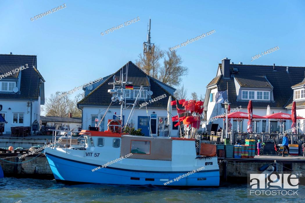 Stock Photo: Fishing boats, Vitte, Hiddensee Island, Mecklenburg-Western Pomerania, Germany.