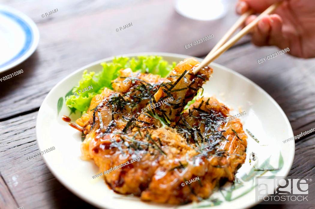Imagen: Japanese pizza, Japanese food okonomiyaki.