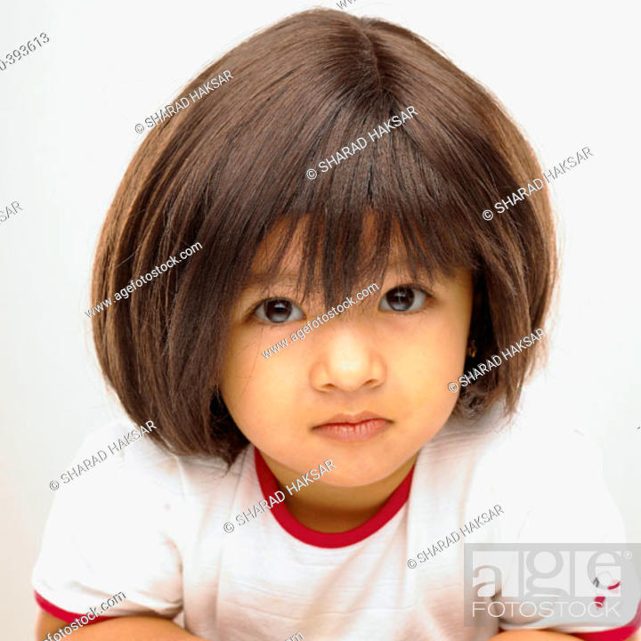 Indian baby girl 3 years wearing a wig, Stock Photo, Picture And Rights  Managed Image. Pic. M50-393613 | agefotostock