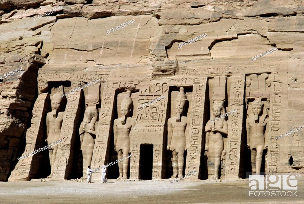 Imagen: Facade of the Small Temple of Hathor, dedicated to Queen Nefertari, Abu Simbel (UNESCO World Heritage List, 1979), Egypt.