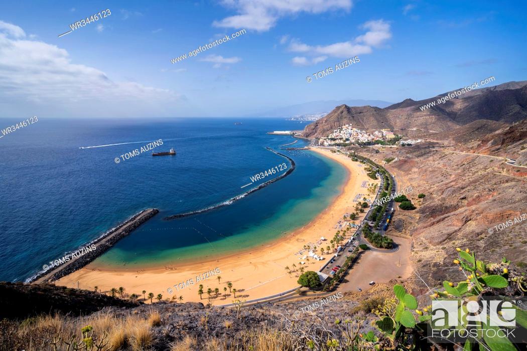 Stock Photo: Playa de las Teresitas, San Andres, Tenerife, Canary Islands, Spain, Atlantic, Europe.