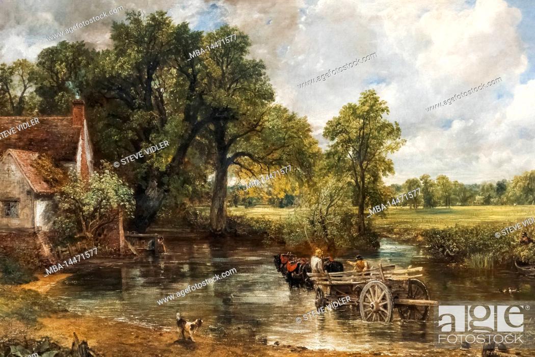 Stock Photo: Painting titled The Hay Wain by John Constable dated 1821.