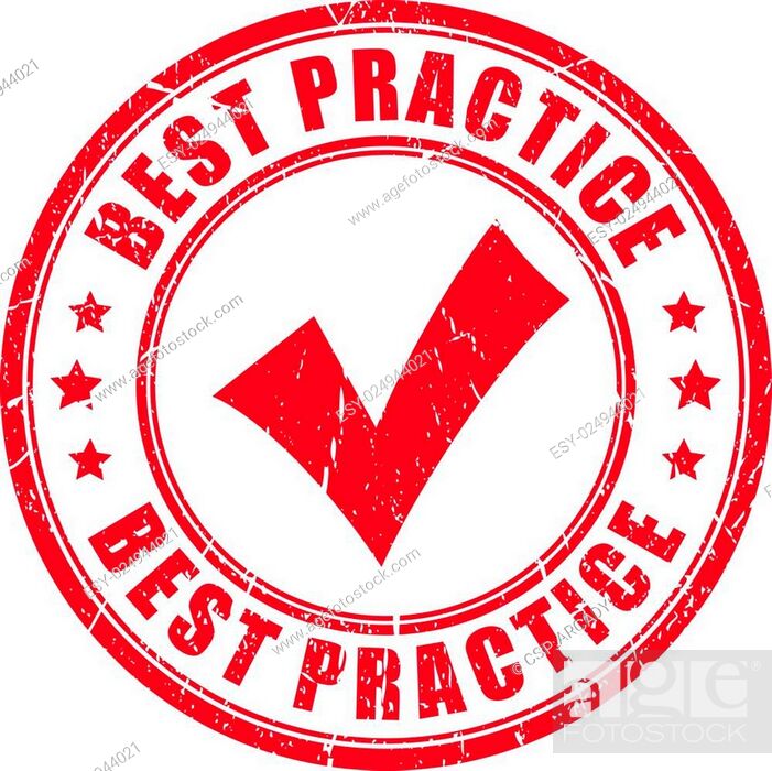 Stock Vector: Best practice rubber stamp.