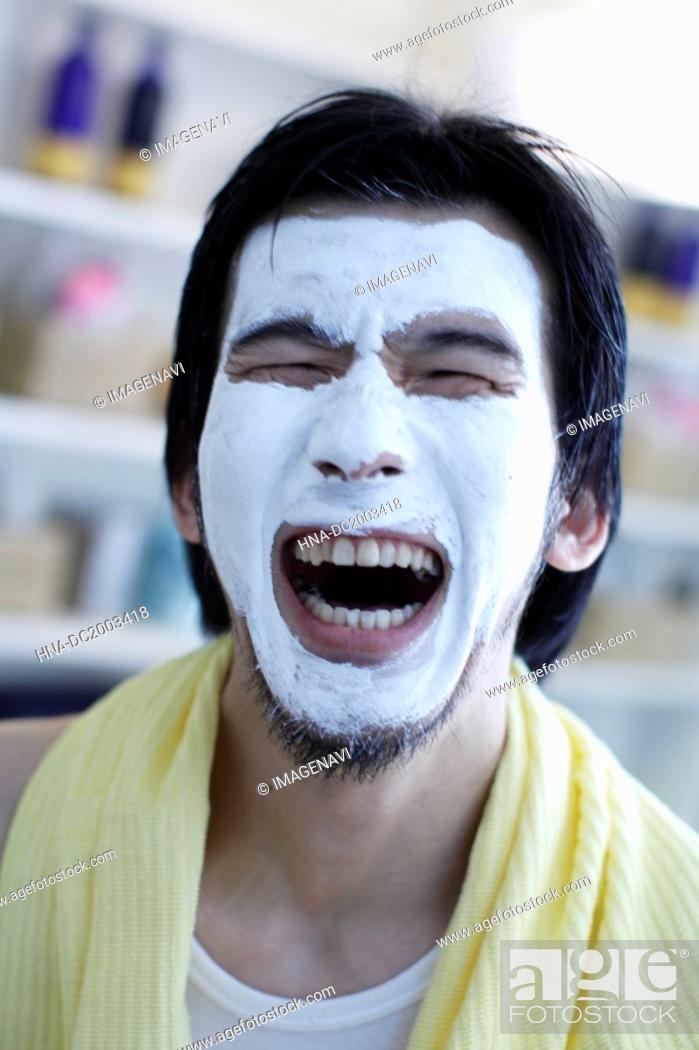 Stock Photo: Man Wearing a Facial Mask.