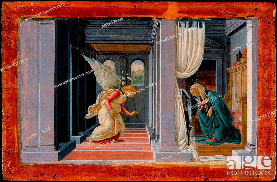 Imagen: The Annunciation. Artist: Botticelli (Alessandro di Mariano Filipepi) (Italian, Florence 1444/45-1510 Florence); Date: ca.