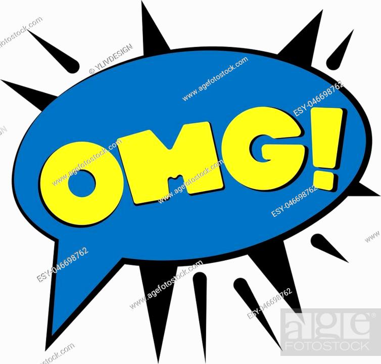 Omg explosion sound effect speech bubble icon. Cartoon illustration of omg  speech bubble vector icon..., Stock Vector, Vector And Low Budget Royalty  Free Image. Pic. ESY-046698762 | agefotostock