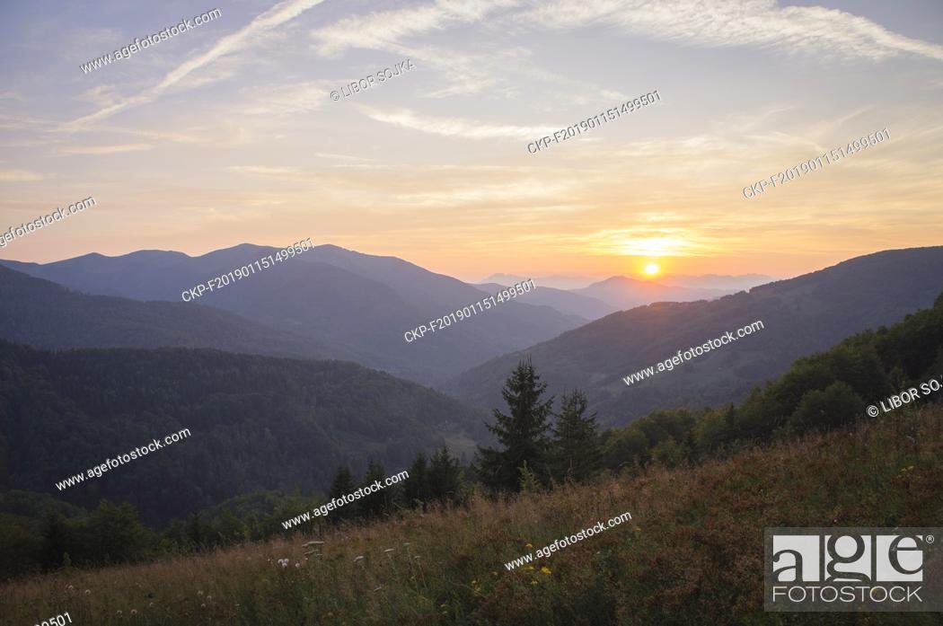 Stock Photo: The Sinjajevina Mountains is a massif in central Montenegro, a part of the Dinaric Alps. Photo of September 1st, 2018. (CTK Photo/Libor Sojka).