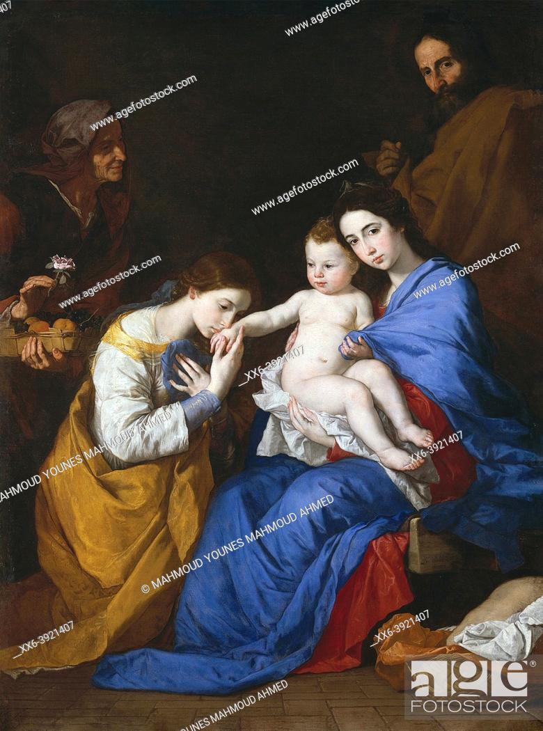 Imagen: The Holy Family with Saints Anne and Catherine of Alexandria (Spanish: Lo Spagnoletto) by Jusepe de Ribera (1591â. “1652) Met Museum, USA. .