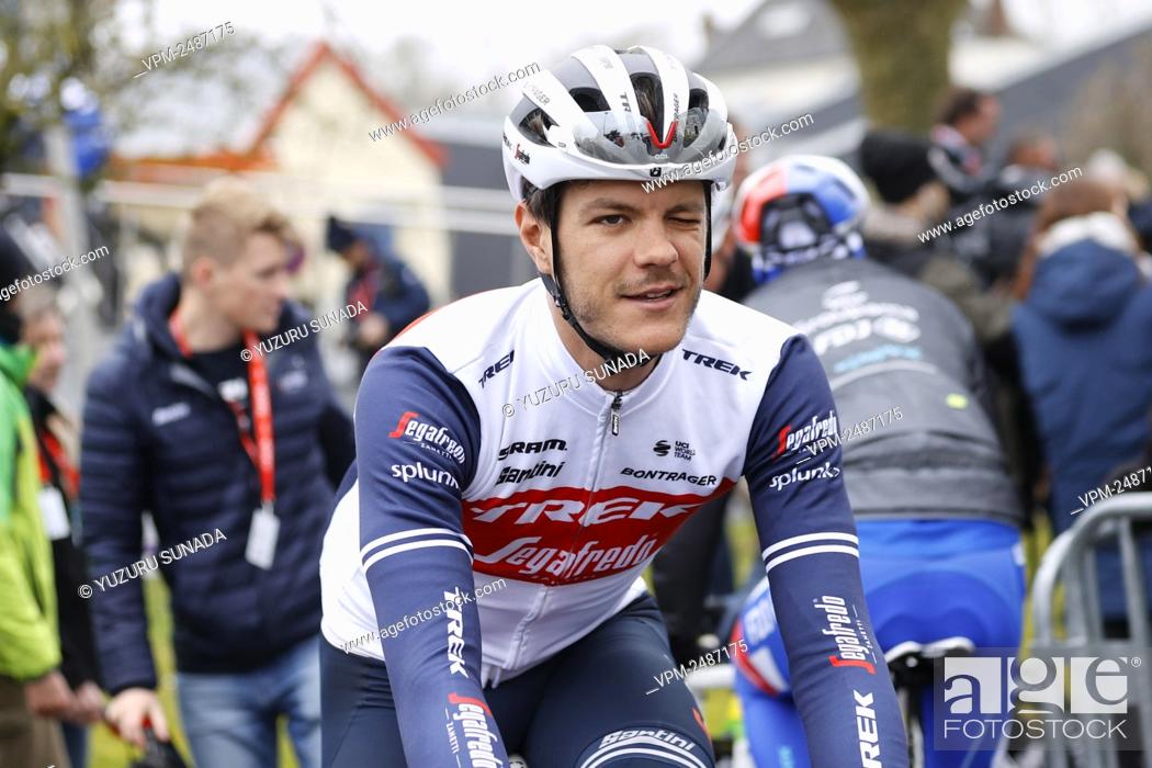 Stock Photo: Belgian Jasper Stuyven of Trek-Segafredo pictured ahead of the third stage of the 78th edition of Paris-Nice cycling race.