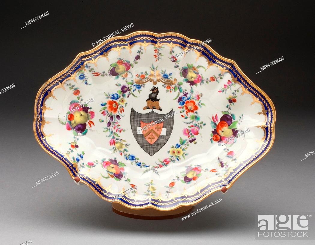 Stock Photo: Dessert Dish - About 1790 - Worcester Porcelain Factory Worcester, England, founded 1751 - Artist: Worcester Royal Porcelain Company, Origin: Worcester.