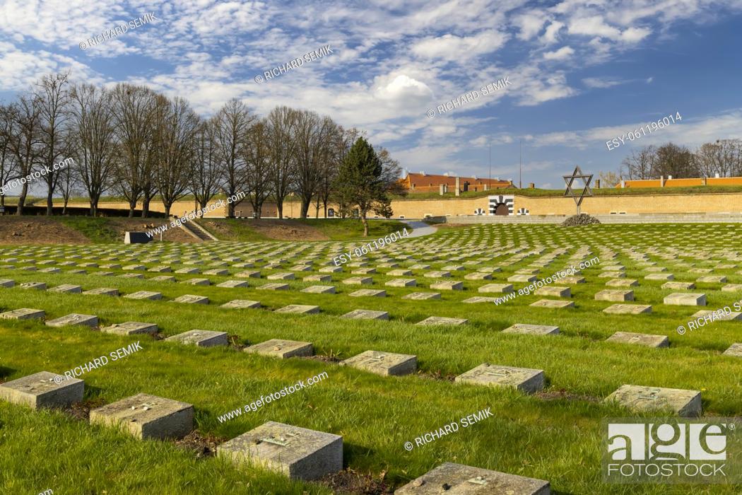 Stock Photo: Small fortress and memorial to victims 2nd World War, Terezin, Northern Bohemia, Czech Republic.