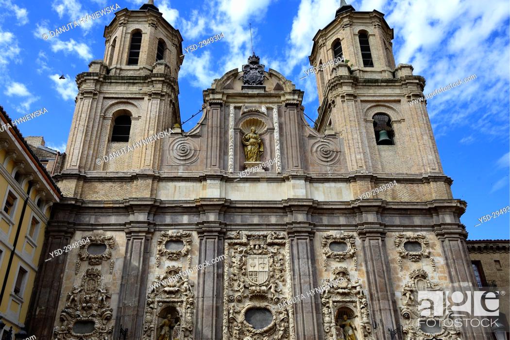 Plaza de la Justicia, Iglesia de Santa Isabel de Portugal commonly known as  San Cayetano, Zaragoza, Stock Photo, Picture And Rights Managed Image. Pic.  Y5D-2949304 | agefotostock