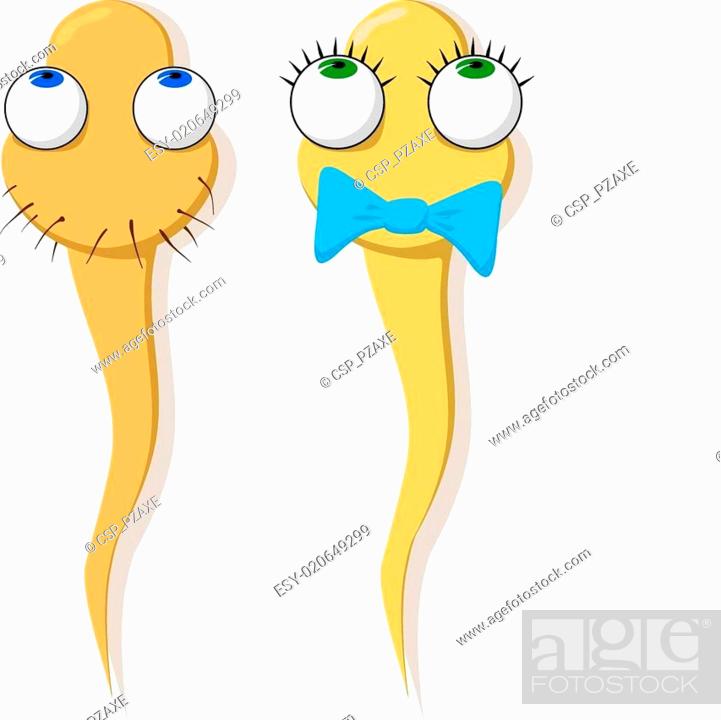 Two funny sperm - girl and boy. Vec, Stock Vector, Vector And Low Budget  Royalty Free Image. Pic. ESY-020649299 | agefotostock