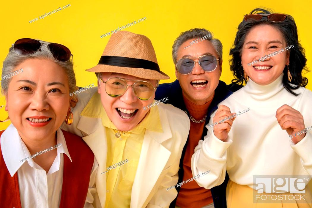 Stock Photo: The fashion of the elderly.