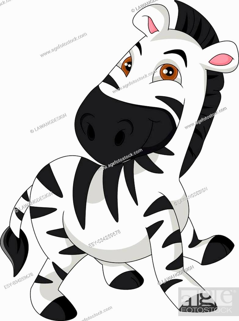 illustration of cute zebra cartoon, Stock Vector, Vector And Low Budget  Royalty Free Image. Pic. ESY-034259678 | agefotostock