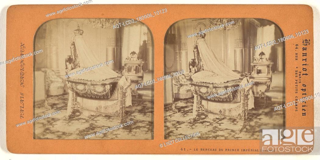 Stock Photo: Le Berceau du Prince Imperial (St. Cloud); A. Hanriot (French, active 1880s); 1860s; Hand-colored Albumen silver print.