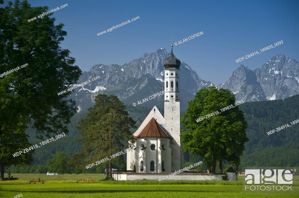 Stock Photo: Germany. Bavaria (Bayern). Kolomanskirche (Colomanskirche).