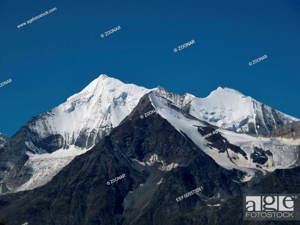 Stock Photo: Beautiful Mountain Named Weisshorn, Alps.