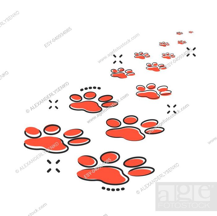 Vector cartoon paw print icon in comic style. Dog, cat, bear paw sign  illustration pictogram, Stock Vector, Vector And Low Budget Royalty Free  Image. Pic. ESY-040934085 | agefotostock
