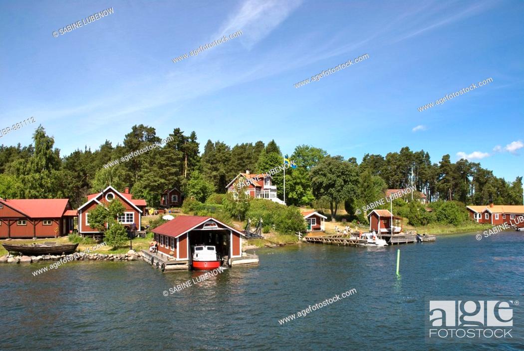 Stock Photo: Skerry near Vaxholm, Stockholm archipelago, Sweden.