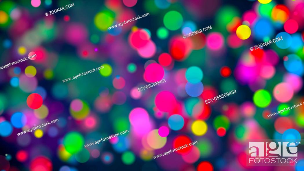 Stock Photo: Abstract background with multicolored bokeh. 3d rendering.