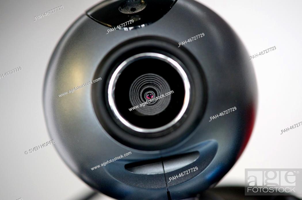 Stock Photo: ILLUSTRATION - An illustration shows a webcam in Berlin,  Germany, 28 February 2014. Accodring to a report in the ""Guardian"" newspaper.