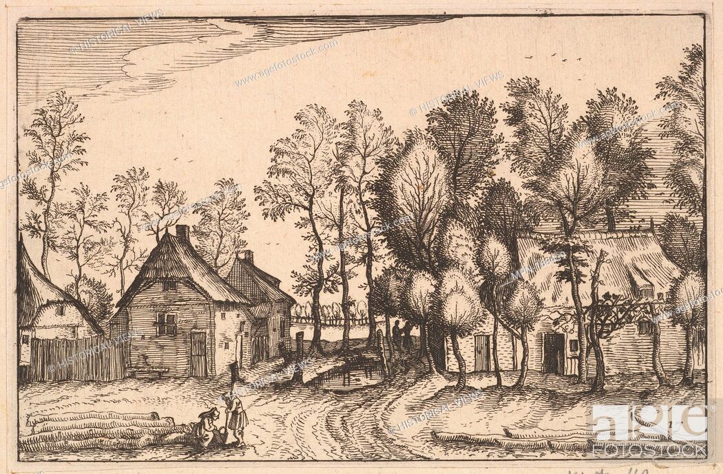 Stock Photo: Landscape with Hewed Trees from Regiunculae et Villae Aliquot Ducatus Brabantiae. Artist: Claes Jansz. Visscher (Dutch, Amsterdam 1586-1652 Amsterdam); Artist:.