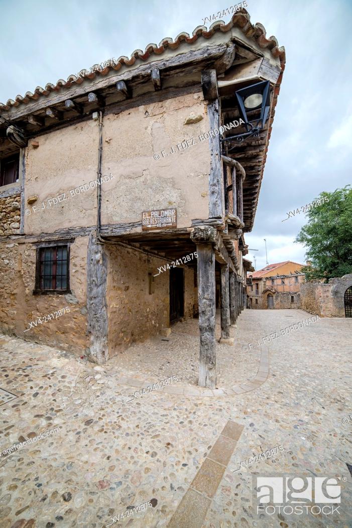 Stock Photo: Calatañazor village. Soria, Castle and Leon, Spain.