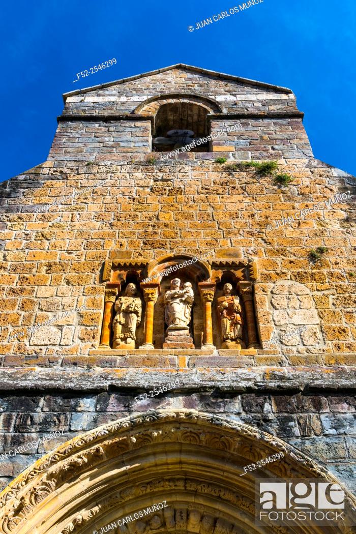 Stock Photo: Romanesque church of Santa María de Piasca (12th century), Piasca, Liébana Valley, Cantabria, Spain, Europe.