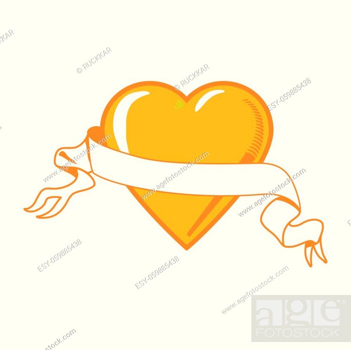 Graphic heart tattoo with a name banner flowing down from it with many names  male & female printed..., Stock Vector, Vector And Low Budget Royalty Free  Image. Pic. ESY-059885438 | agefotostock