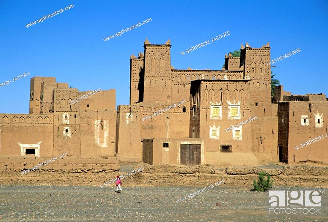 Stock Photo: Morocco, High Atlas, Dades Valley, Skoura Oasis near Ouarzazate, Amerhidil Kasbah.