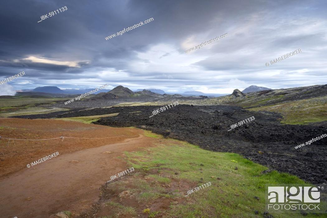 Stock Photo: Krafla lava field, Skútustaðir, Norðurland eystra, Iceland, Europe.