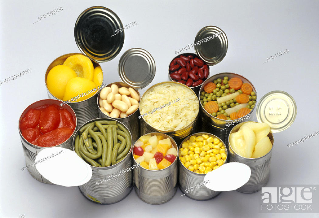 Stock Photo: Canned Foods.