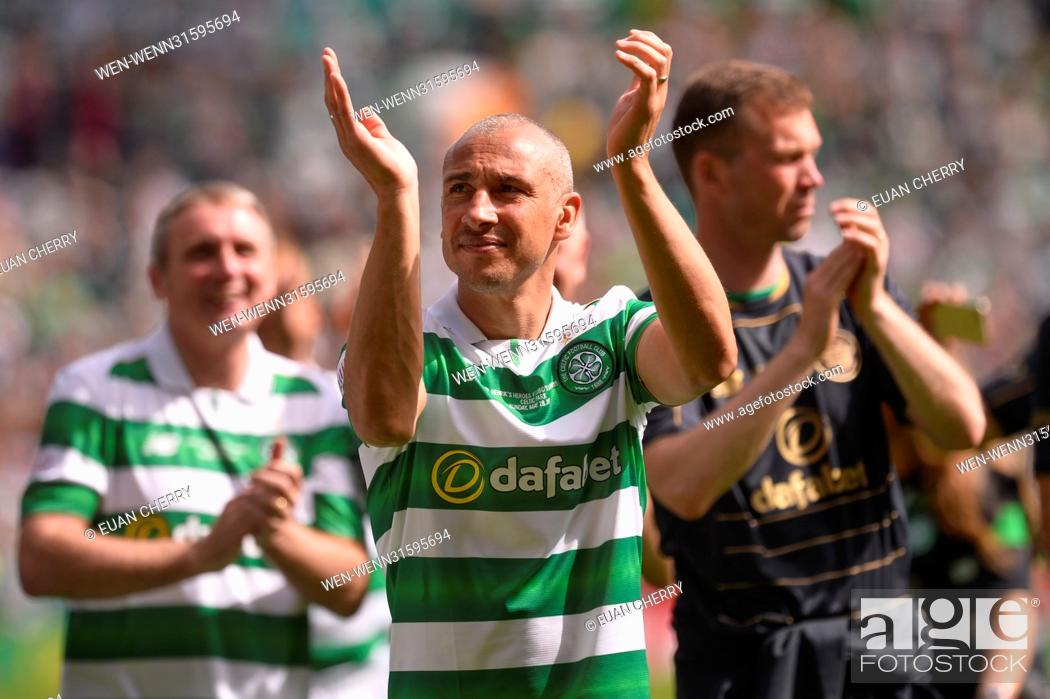 Stock Photo: A charity match is held at Celtic Park between Henrik's Heros vs Lubo's Legends. Featuring: Henrik Larsson Where: Glasgow.