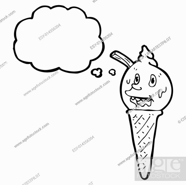 cartoon ice cream cone, Stock Photo, Picture And Low Budget Royalty Free  Image. Pic. ESY-014356304 | agefotostock