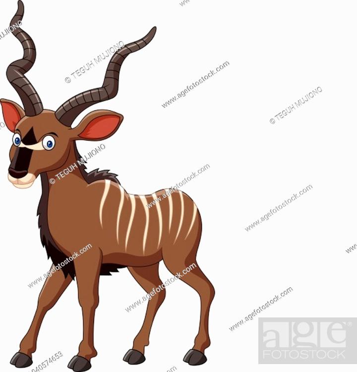 Cartoon kudu antelope, Stock Vector, Vector And Low Budget Royalty Free  Image. Pic. ESY-040574653 | agefotostock